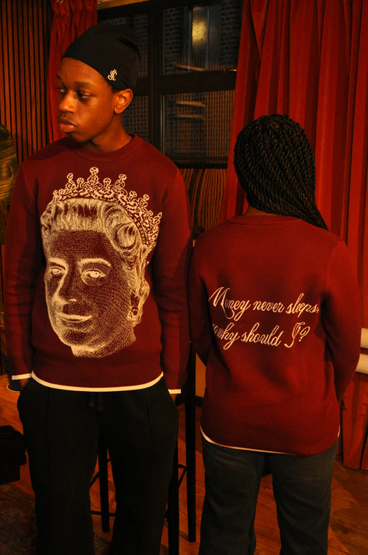"Lizzy" Unisex Burgundy Sweatshirt