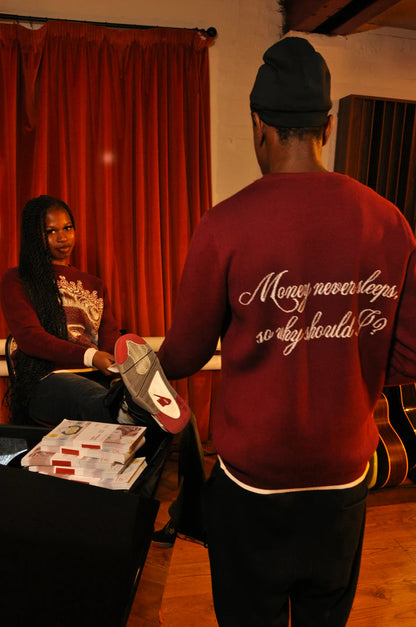 "Lizzy" Unisex Burgundy Sweatshirt