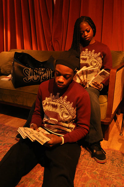 "Lizzy" Unisex Burgundy Sweatshirt