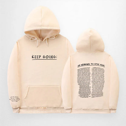 100 REASONS TO STAY ALIVE HOODIE