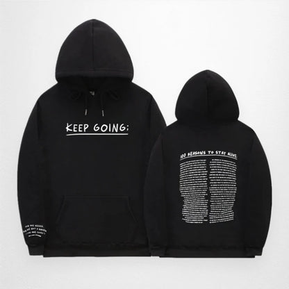 100 REASONS TO STAY ALIVE HOODIE